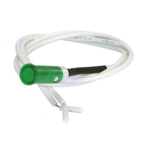 Green 6mm Indicator 240V Leaded