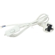2 Core Switched Power Cord White