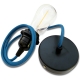 Light Blue Ceiling Rose Pendant Light Fitting