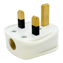 Tough Black Mains Plug, 13A, Resilent