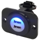 Doble Cargador Enchufe USB Impermeable