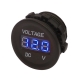 12V-24V Digital Panel Mount Dashboard Voltmeter Blue