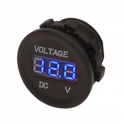 12V-24V Digital Panel Mount Dashboard Voltmeter Blue