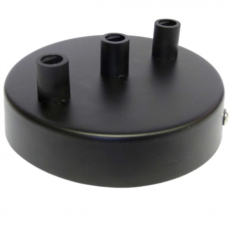 3 Point Black Ceiling Rose - Matt