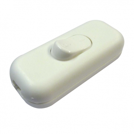 Double Pole Inline Cord Switch - White