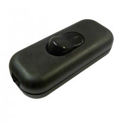 Double Pole Inline Cord Switch - Black