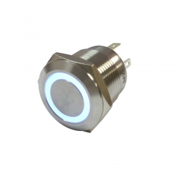 Interruptor Pulsador Panel Antivandálico Blanco