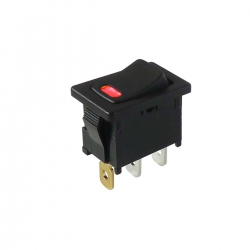 Miniature Rocker Switch 12V Red Illuminated