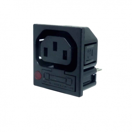 Connecteur Secteur IEC C13 avec Fusible et Voyant