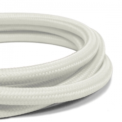 White Fabric Cable | 2 Core Fabric Flex
