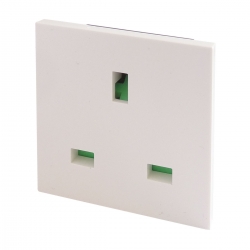 Prise de UK BS1363 Blanc Euro Module
