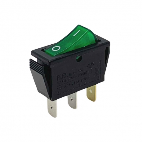 Interruptor Basculante 16A Iluminado Verde