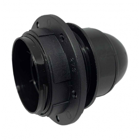 Portalámpara Baquelita﻿﻿ E27 (Roscado con Tope) Glosar con Toma de Tierra