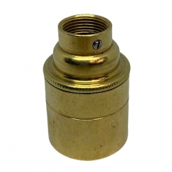 Brass E27 Lamp Holder (Plain Body) 20mm Entrance