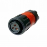 IP67 Waterproof 3 Pole Female Plug Panel Mount Connector