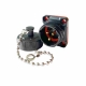 IP67 Waterproof 3 Pole Male Socket Panel Mount Connector with Cap