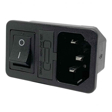 Fused & Switched IEC C14 - 1.2mm Panel Thickness