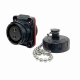 IP67 Waterproof 2 Pole Socket Panel Mount Connector with Cap