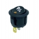 On-Off Single Pole Round Rocker Switch | Amber 12-24V with Print