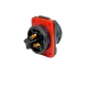 IP67 Waterproof 2 Pole Socket Panel Mount Connector with Cap