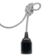 Portalámpara Baquelita﻿﻿ E27 (Liso) Glosar con Cable Textil Gris