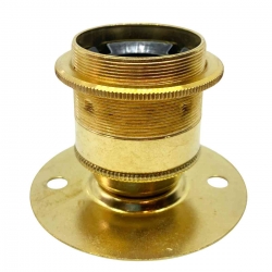 Brass E27 Batten Lamp Holder (Threaded) 2" Fixing Centres