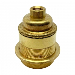 Brass E27 Lamp Holder (Threaded) 10mm Entrance