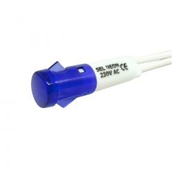 Blue 9mm Indicator 240V Leaded