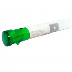 Green 9mm Indicator 240V Terminated
