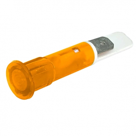 10mm Indicator 240V Amber with 6.3mm Terminals