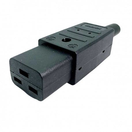 Kaiser 763/sw/C Straight C19 IEC Connector - 16A Re-Wireable