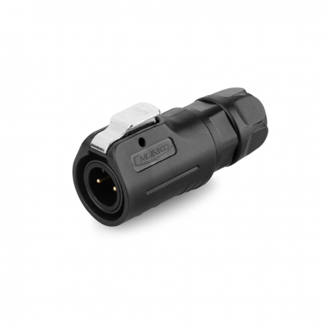 12mm IP67 Waterproof 2 Pole Plug Panel Mount Connector with Lock