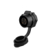 16mm IP67 Waterproof 4 Pole Socket Panel Mount Connector with Lock and Cap