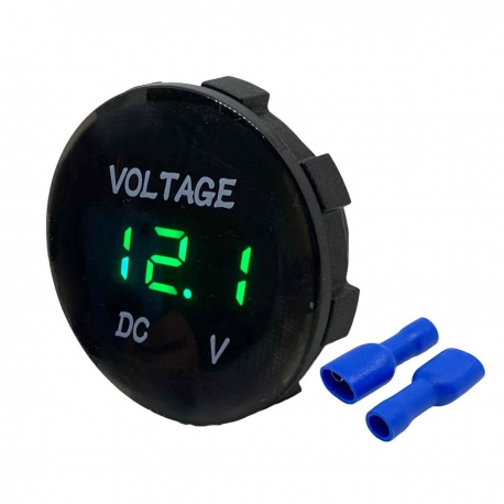 Digital Panel / Dash Mount Voltmeter Verde