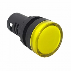 Yellow 22mm 240V Panel Mount Indicator Light IP65