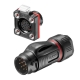 IP67 Waterproof 3 Pole Plug Panel Mount Connector with Lock