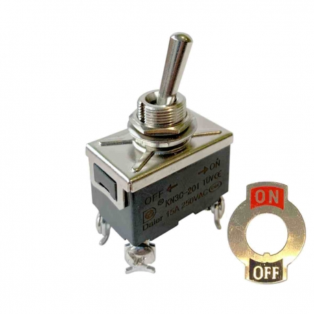 Interrupteur à Levier On-Off 15A DPST
