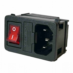 Fused & Switched IEC C14 with Rear Cover