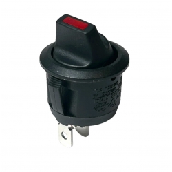 Interruptor Basculante Redondo Iluminado Rojo 240V