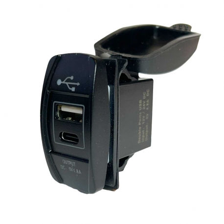 Double Port USB Chargeur Imperméable (12V et 24V) 4.8A