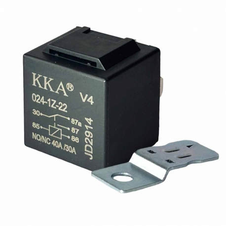 Automotive Relay with Bracket, 40A 24V Change Over