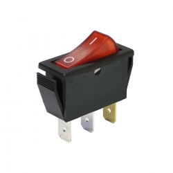 Red Illuminated Single Pole Rocker Switch 240V