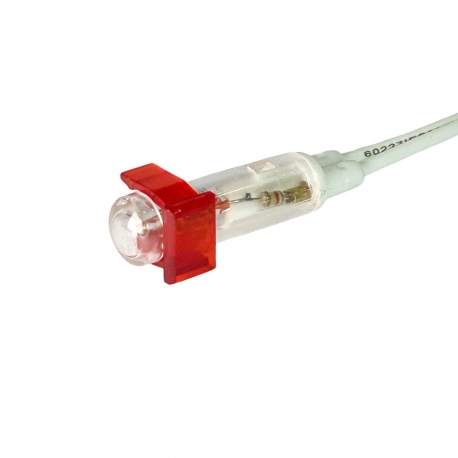 Indicator with Side Mount Rectangular Lens (10.5mm x 7mm) Red