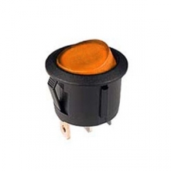 Interruptor Basculante Redondo Iluminado Ambar 12V