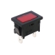 Red Rectangular Indicator Light 240V