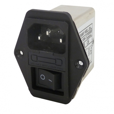 Filtre Secteur﻿ Fusible ﻿et Interupteur EMI - 10A