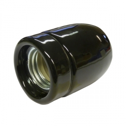 Portalámpara Cerámico Vintage E27 Negro